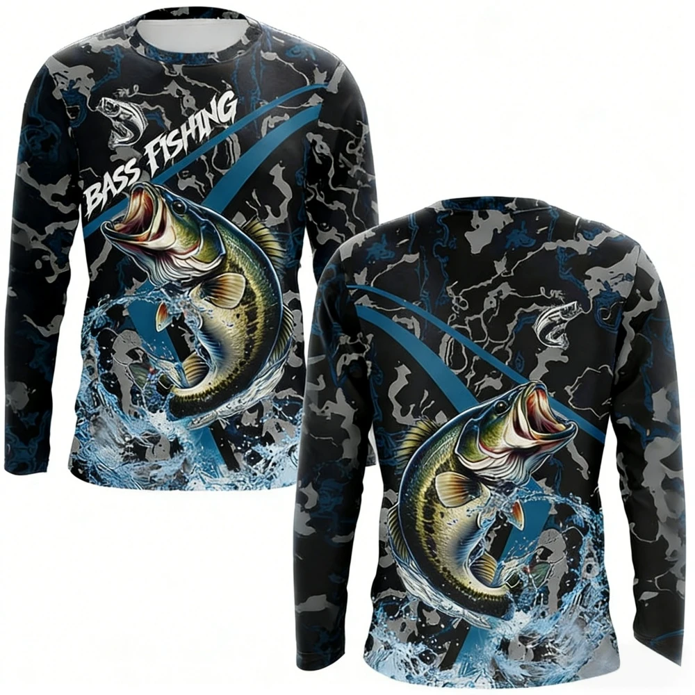 Rash Guard - Kemeja Pancing Pria Lengan Panjang, Perlindungan