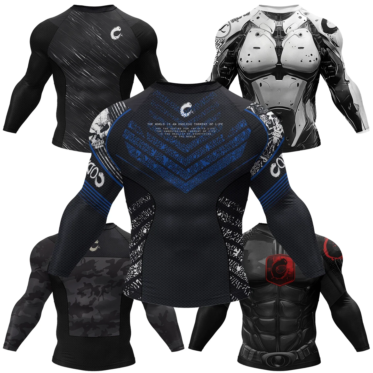Rash Guard - Kaos MMA Cody Lundin untuk Pria,