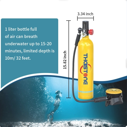 THAISTONE 1L Tabung Oksigen un - Diving Mask ulasan dan harga