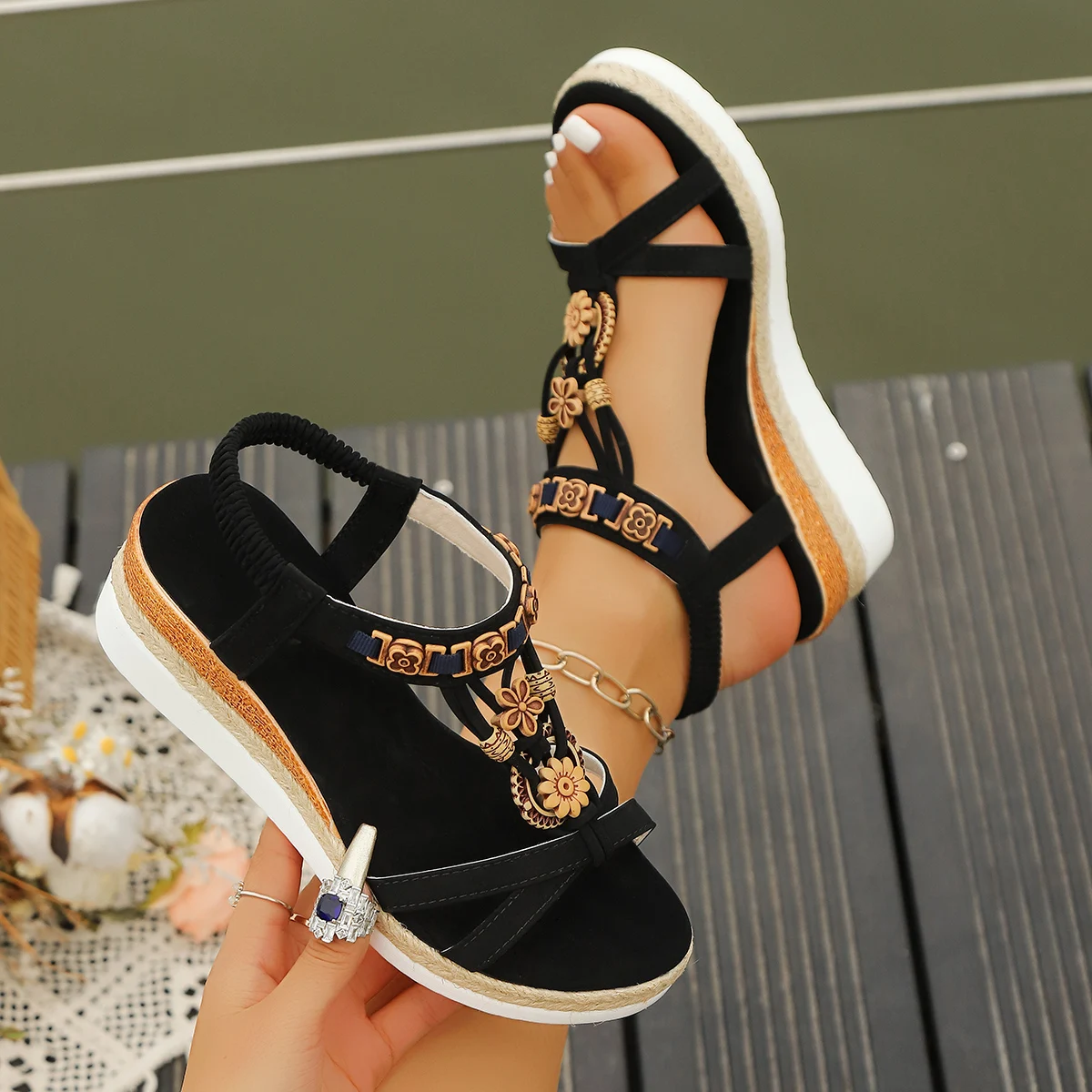 Sandal Wedges Wanita Musim Pan - Water Shoes ulasan dan harga