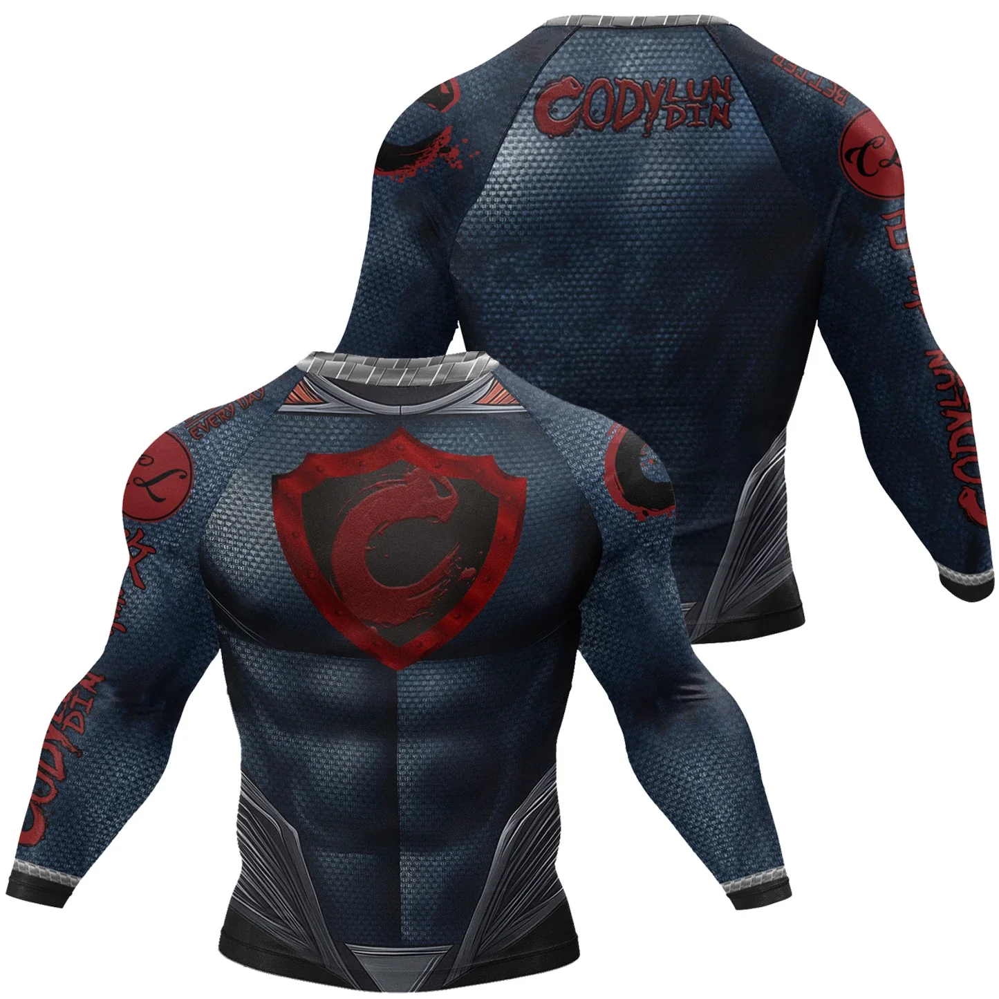 Kaos MMA Cody Lundin untuk Pri - Rash Guard ulasan dan harga